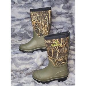 New Magellan Outdoors Youth Jersey Knee II Real Tree Max Camo Boots SZ 2